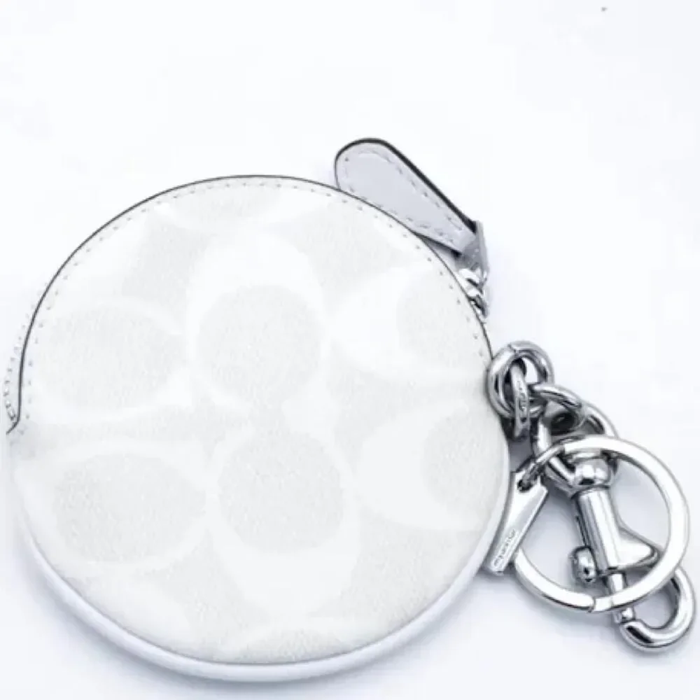 Coach Women's White and Cream Leather Mini Bucket Bag and Coin Purse